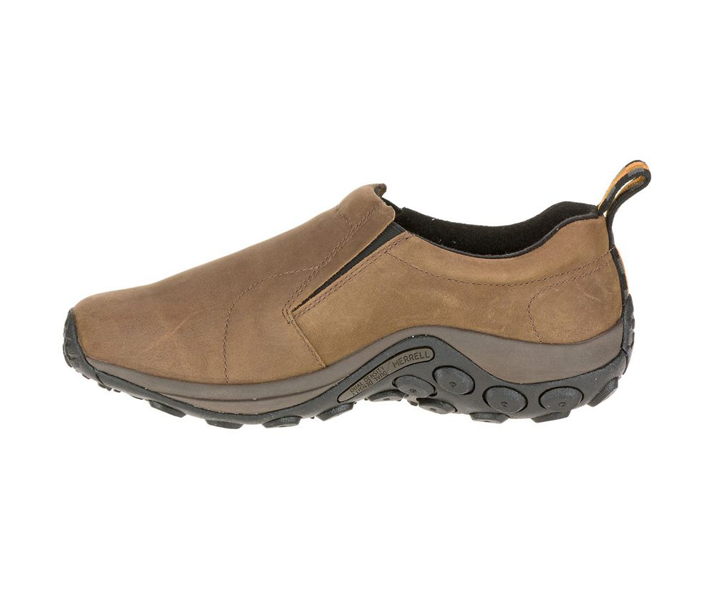 Merrell Slip Ons Brown - Jungle Moc Nubuck Wide Width - Mens 17QXOKYGB